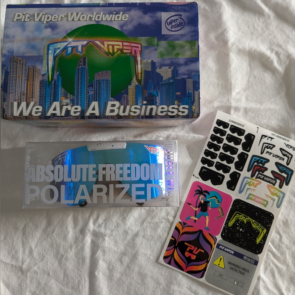 Pit Viper Absolute Freedom Merika Double Wide Polarized Sunglasses AUTHENTIC